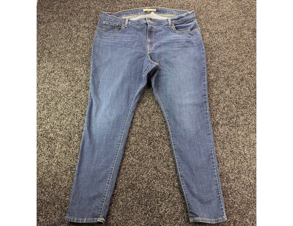 Levi's 711 Skinny Jeans Women's 20W Blue Stretch Mid Rise Denim Pants